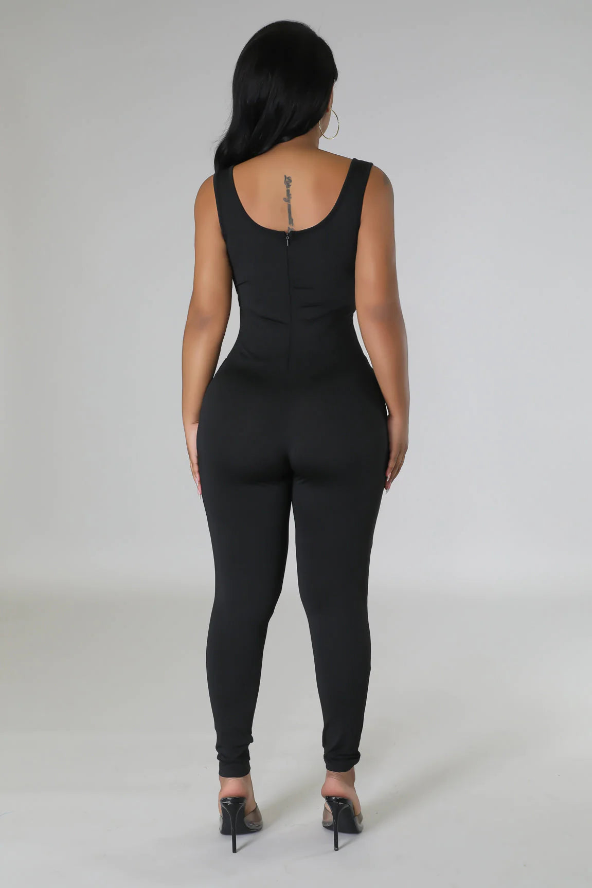 Chain Detailed Sleeveless JumpSuit