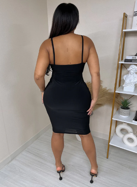 Double Lining Spaghetti Strap Dress