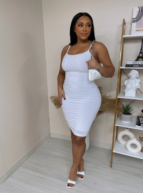Double Lining Spaghetti Strap Dress