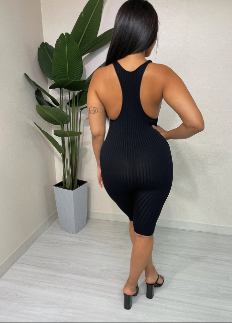 Ribbed Sleeveless Romper (1SIZE)