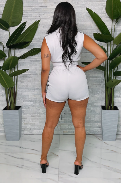Maze Crop Top Short Set