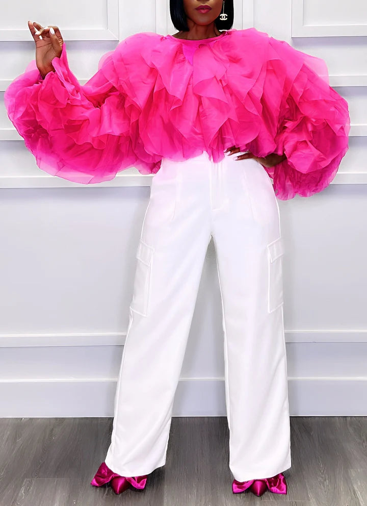 Ruffle Blouse Top