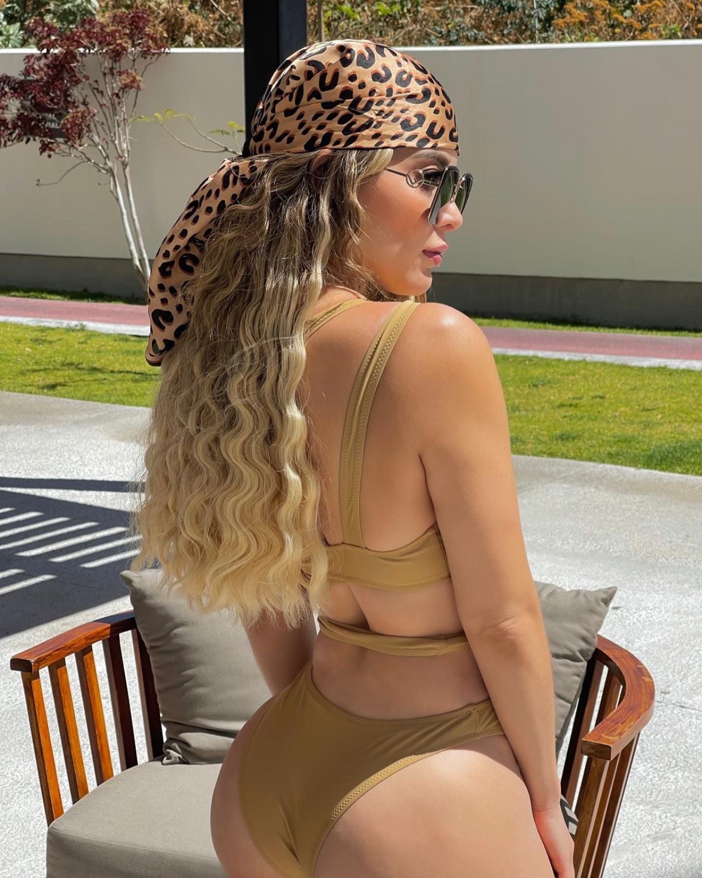 Tan Shoulder One Piece Bikini