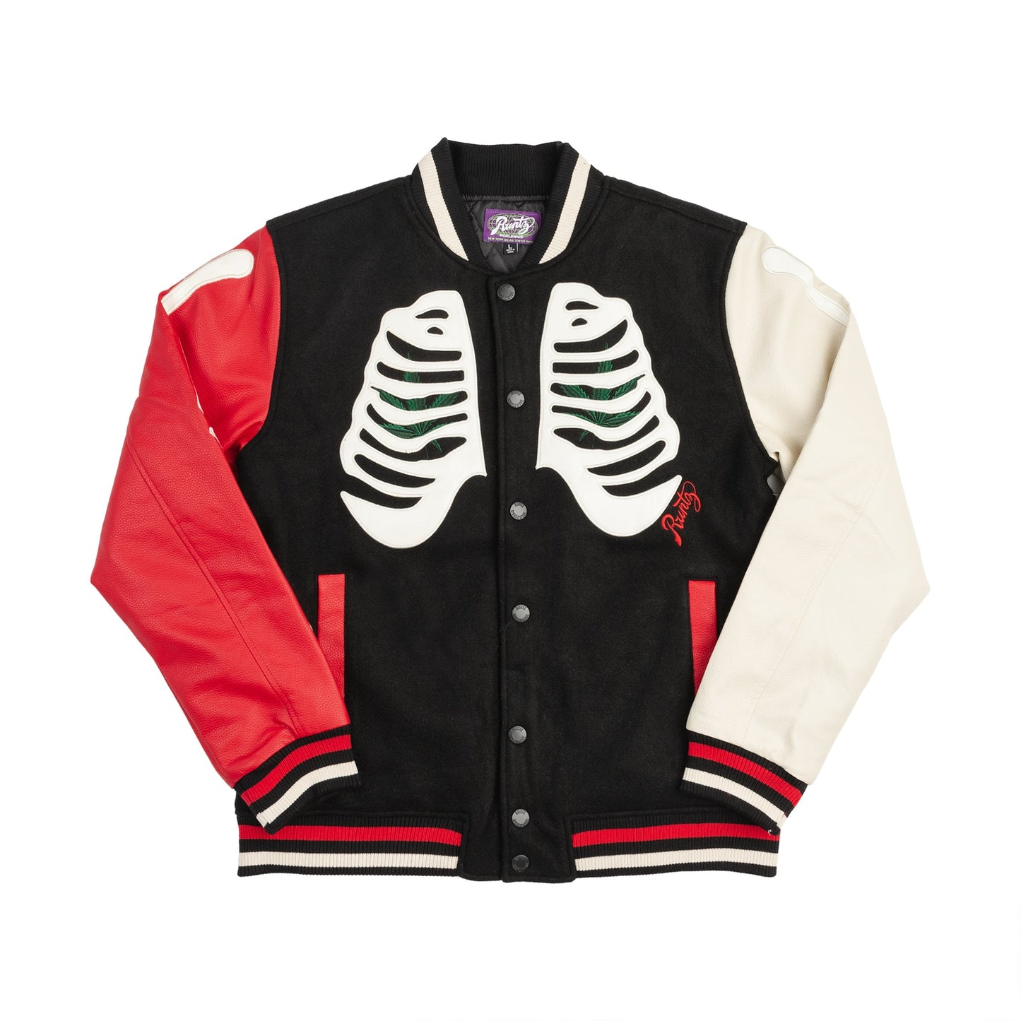 Smoke Out Skeleton Varsity Jacket