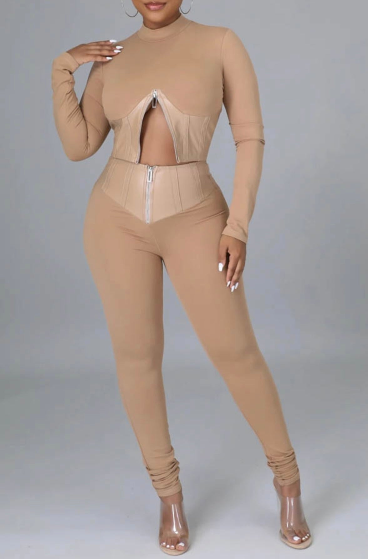 TRACK CORSET SWEATS KHAKI