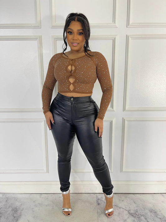 Mesh RhineStone Top