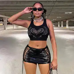 Metallic Mini Skirt