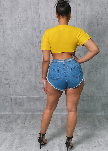 B. Dept Tie Up Crop Top