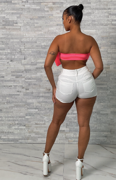 Wide Band Cuffed Shorts