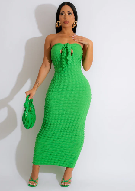 Waffle Tube Maxi Dress