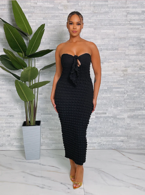 Waffle Tube Maxi Dress