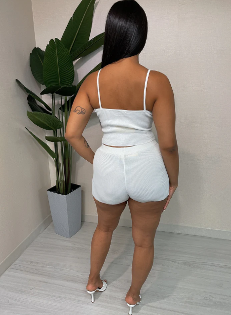 Rib Safety Pin Top & Short Set
