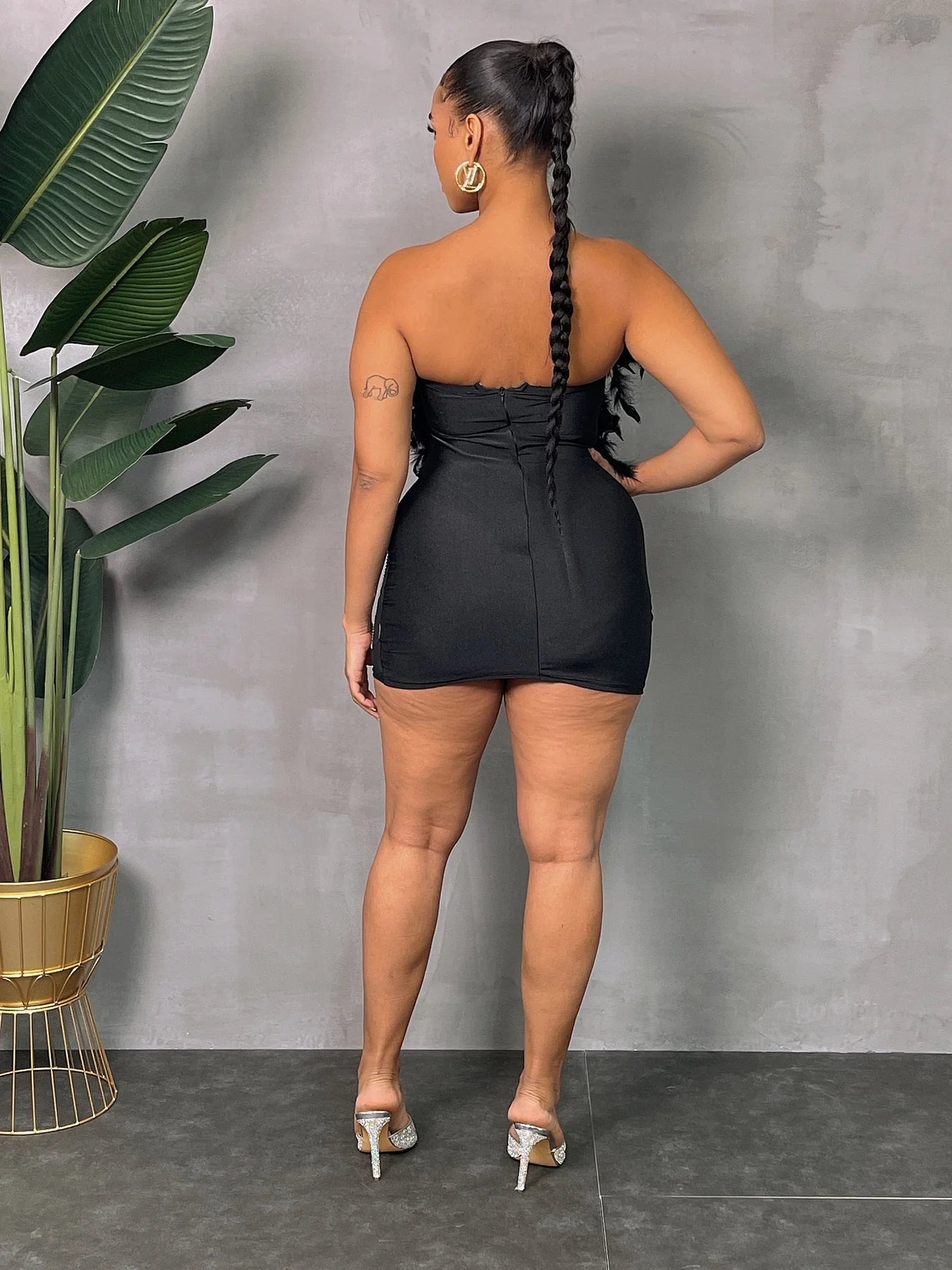 Black Swan Feather Dress