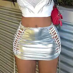 Metallic Mini Skirt