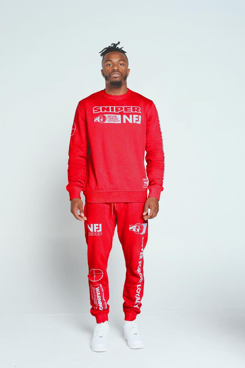 Sniper Red NFL Crewneck & Joggers