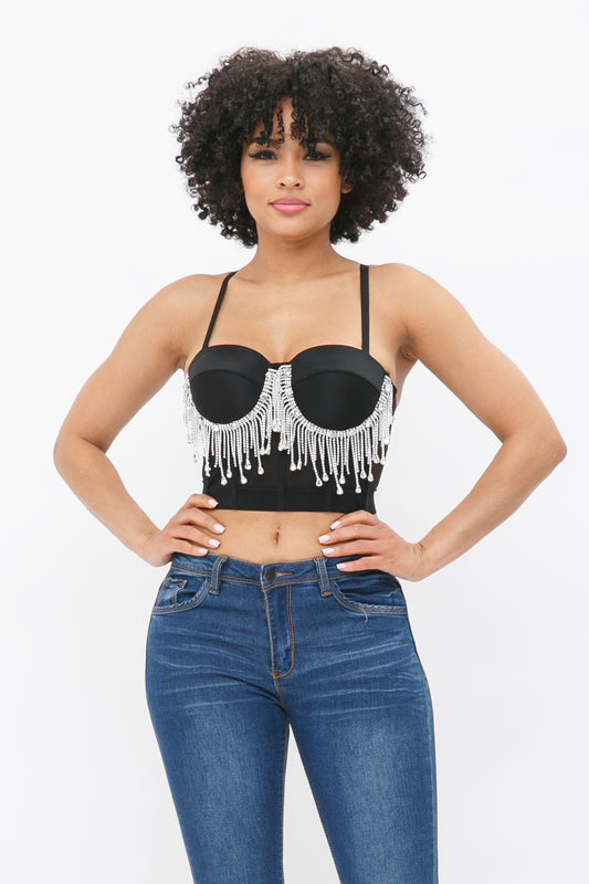 Knit Bustier Sparkle Like Diamonds