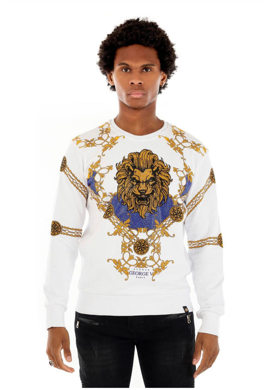 AVENUE GEORGE V PARIS SWEATER WHITE SAX