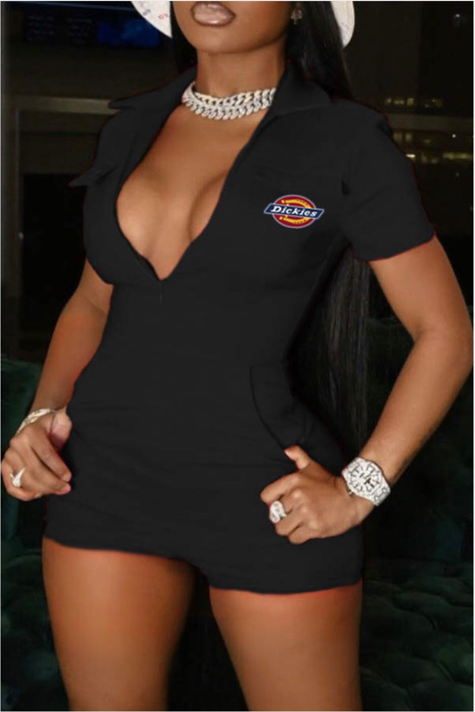 DICKIES ROMPER BLACK