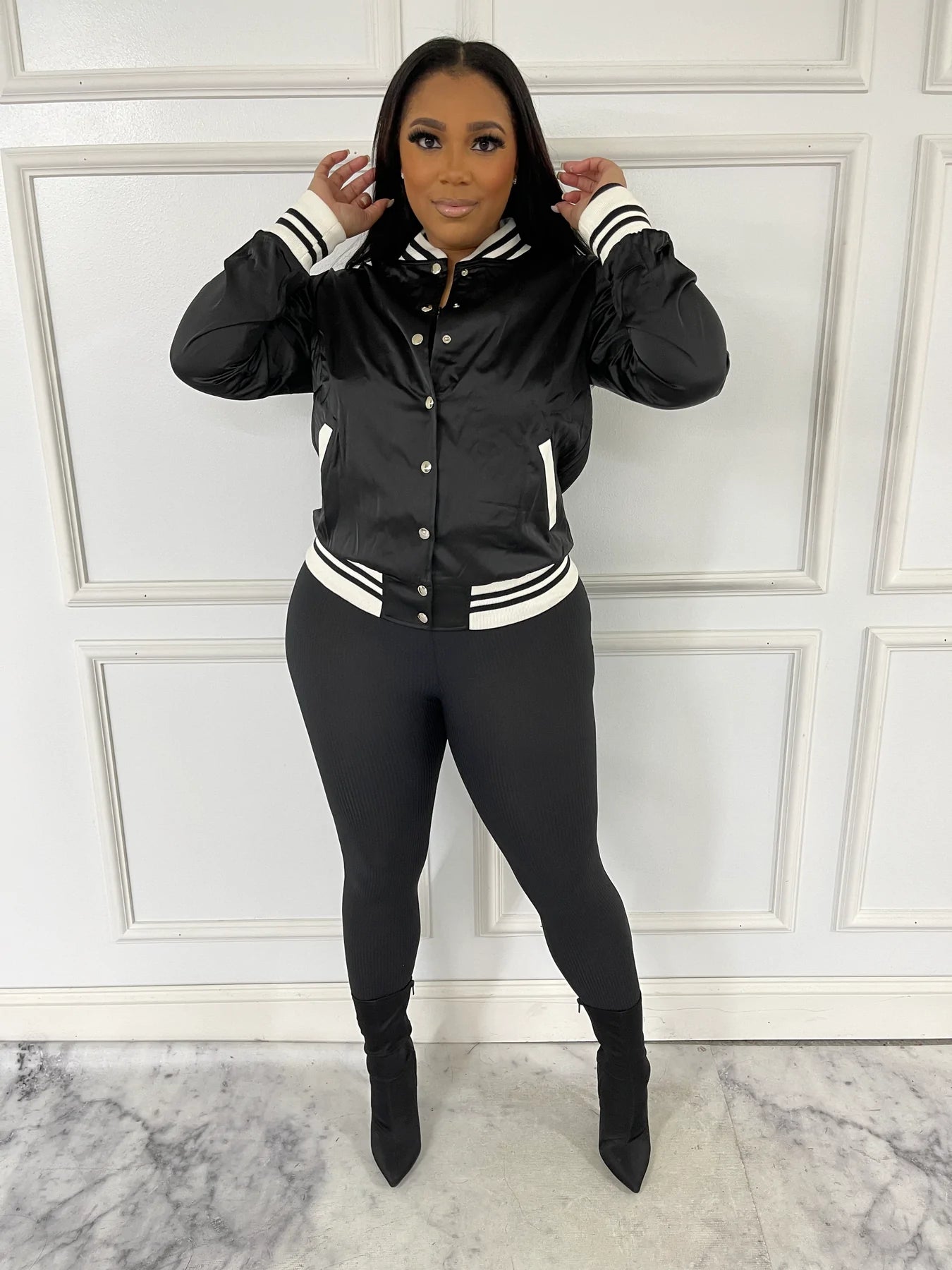 Satin Varsity Jacket