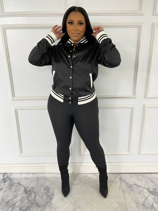 Satin Varsity Jacket