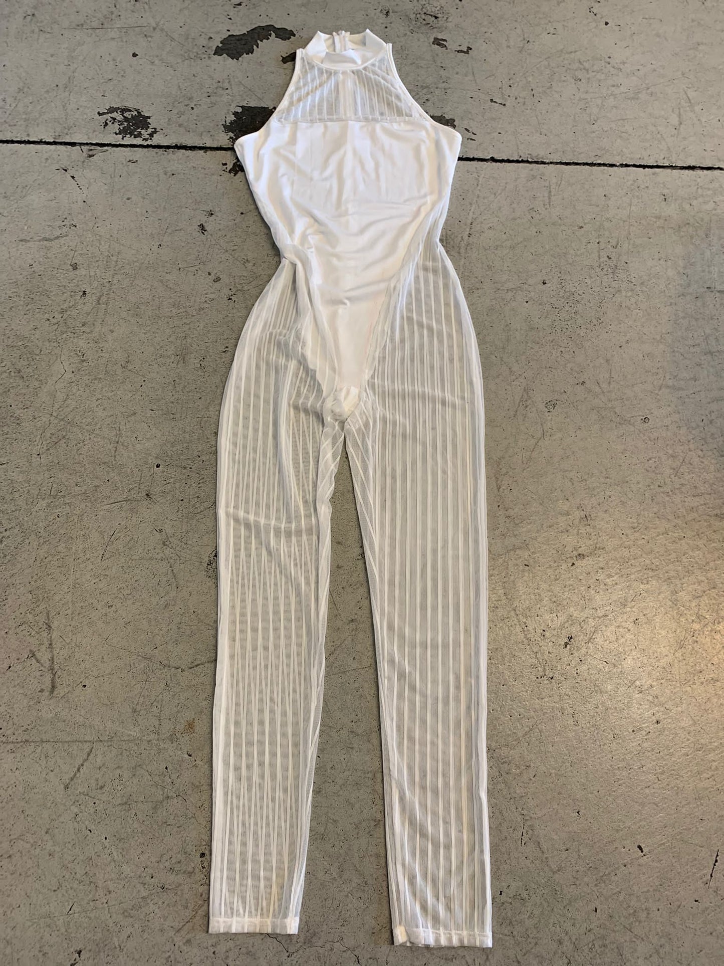 Mesh Stripes Jumpsuit