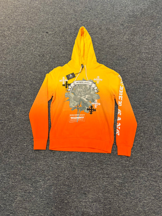 SNIPER GANG CHROME HEART HOODIE ORANGE