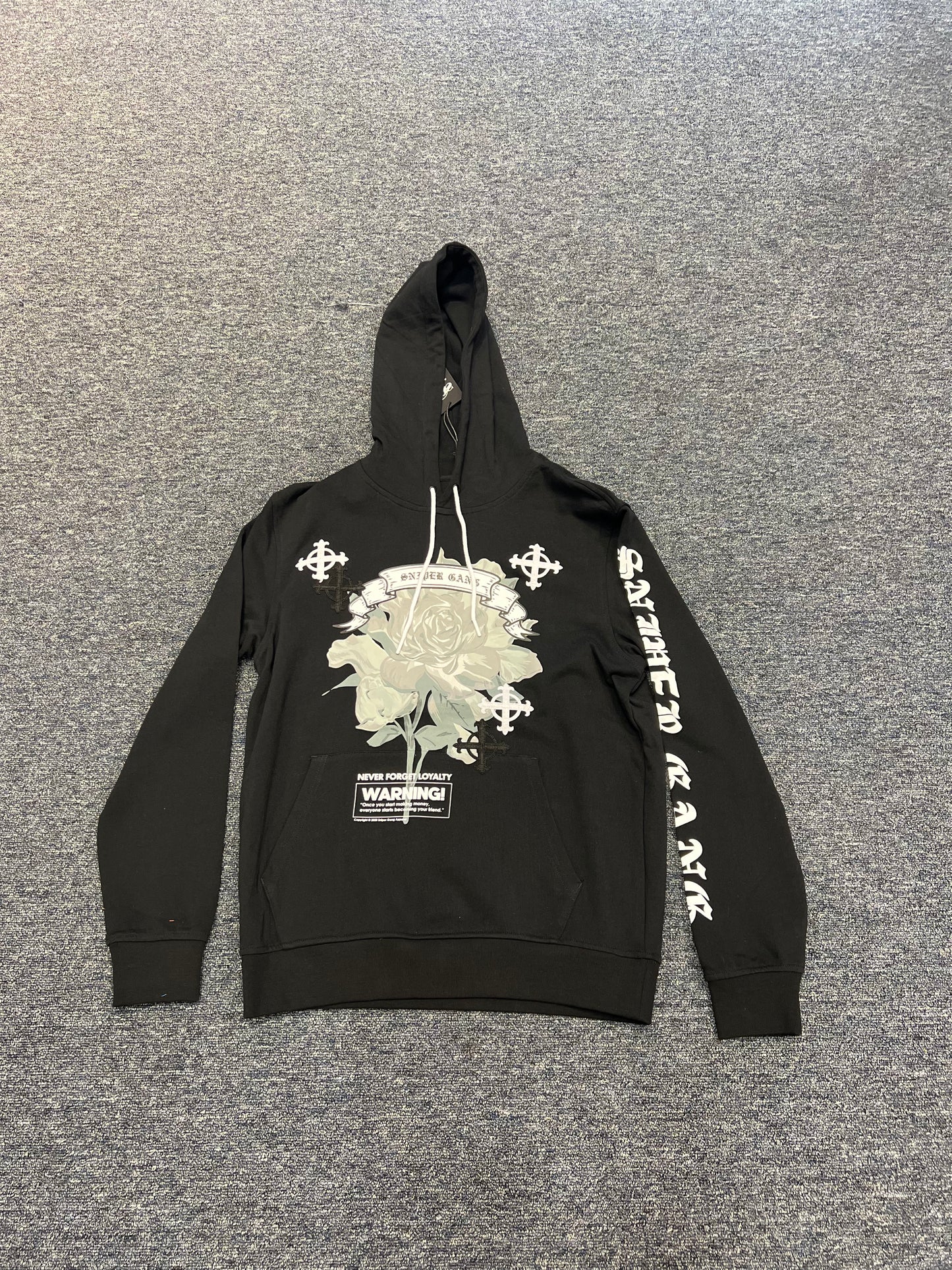 SNIPER GANG CHROME HEART HODDIE BLACK