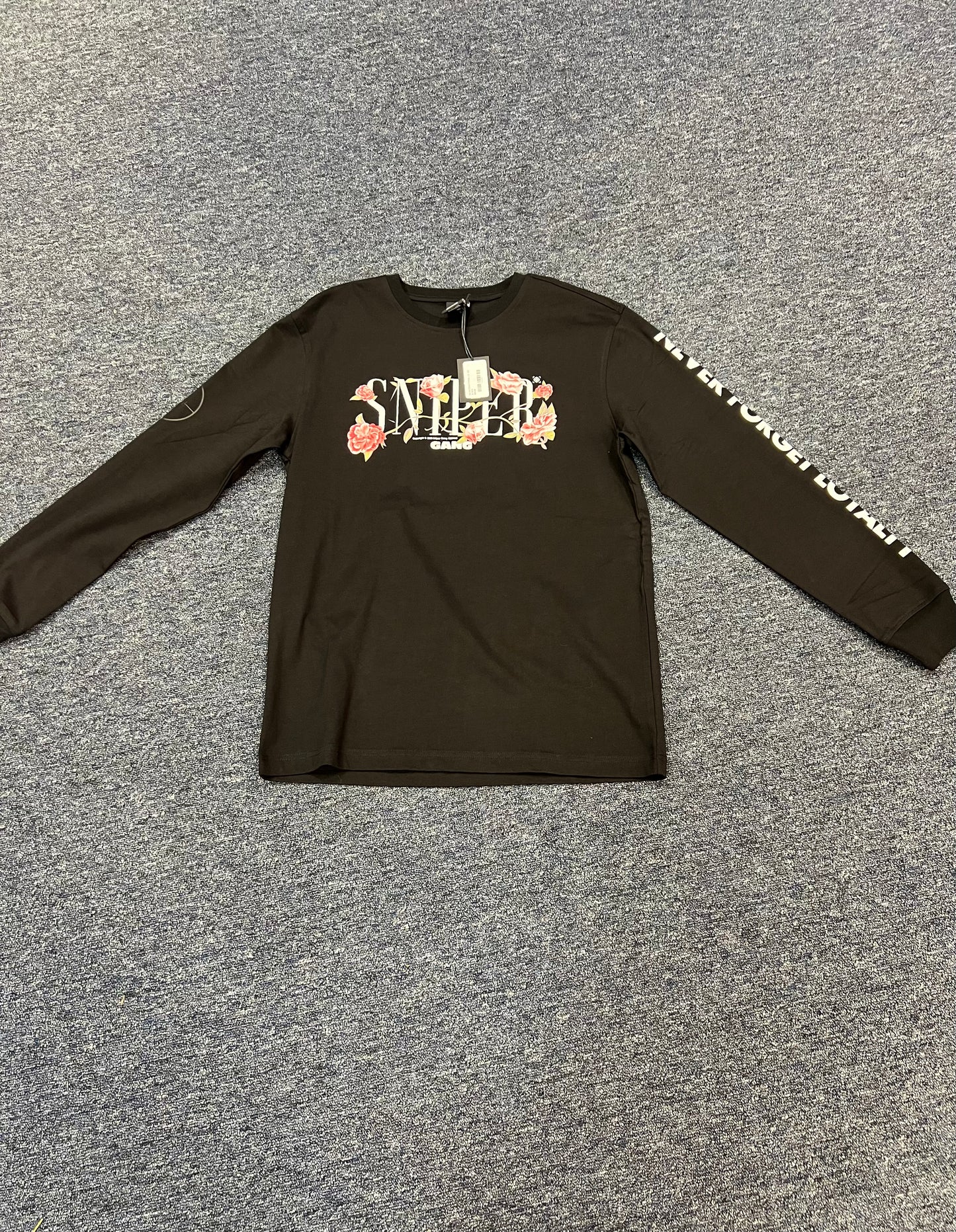 SNIPER GANG FLORAL TEE BLACK
