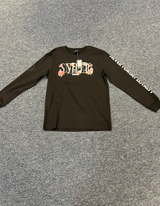 SNIPER GANG FLORAL TEE BLACK