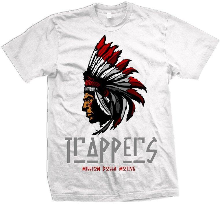 Trappers - Red on White Tee