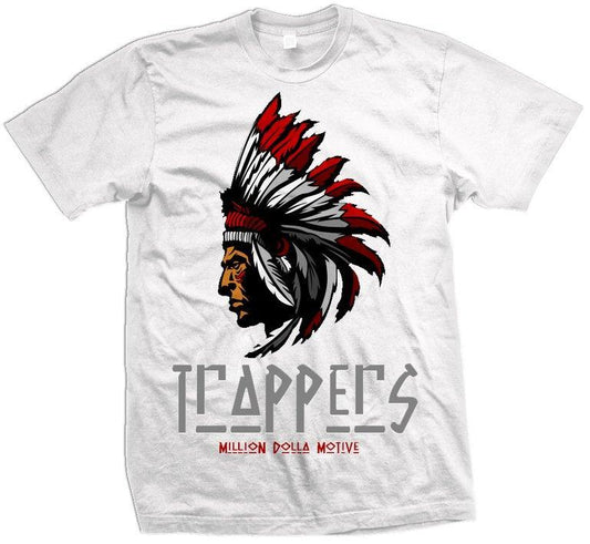 Trappers - Red on White Tee
