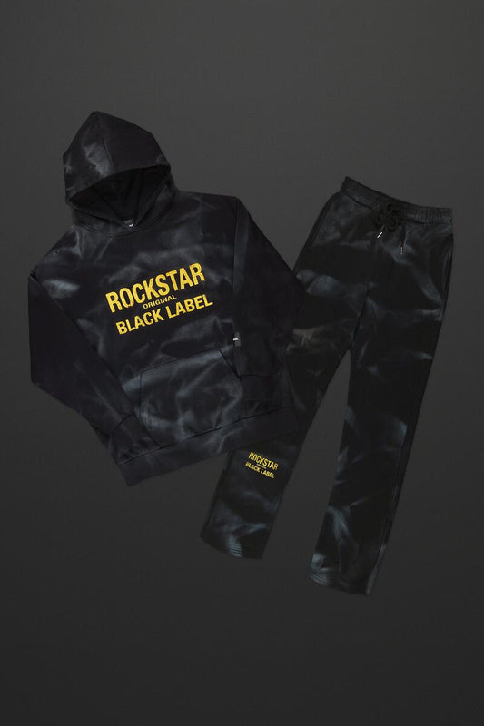 Thomas Open Bottom Black Hoodie Track Set