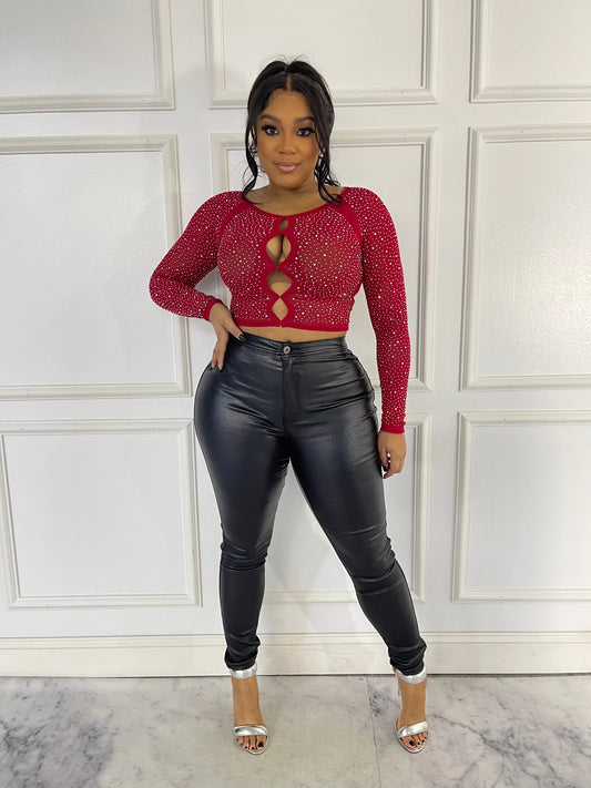 Mesh RhineStone Top